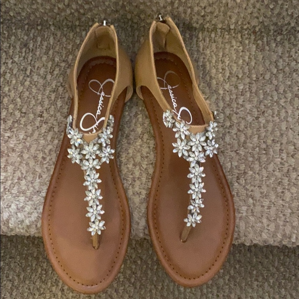 Jessica Simpson rhinestone sandals
